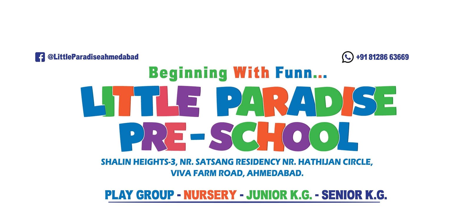 Little Paradise Pre-School signage — Beginning With Funn
